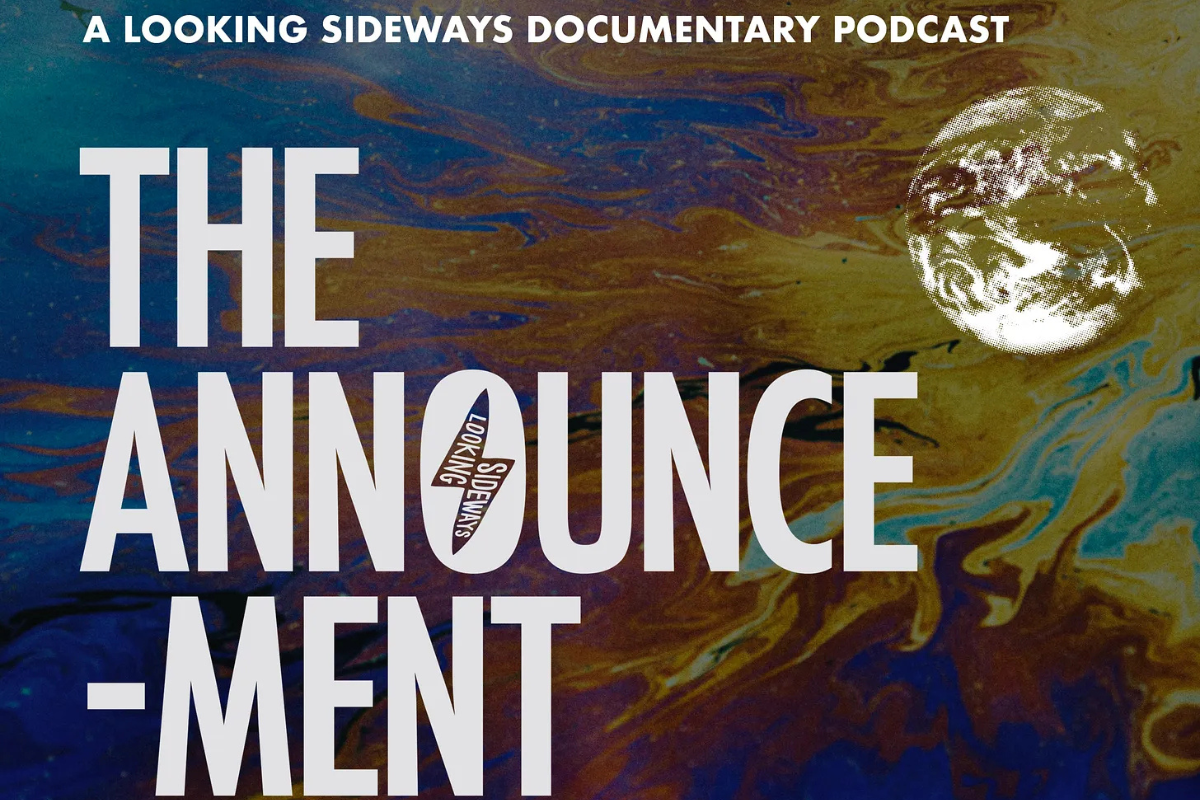 Cover art for ‘The Announcement’ podcast with bold title text and abstract background.